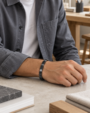 Stacked Square Bead Bracelet — styling look one