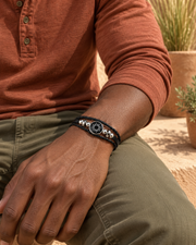 Sun Medallion Cord Bracelet — styling look one