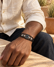 Sun Medallion Cord Bracelet — alternative styling