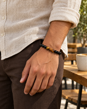 Three Stone Cord Bracelet — styling look one