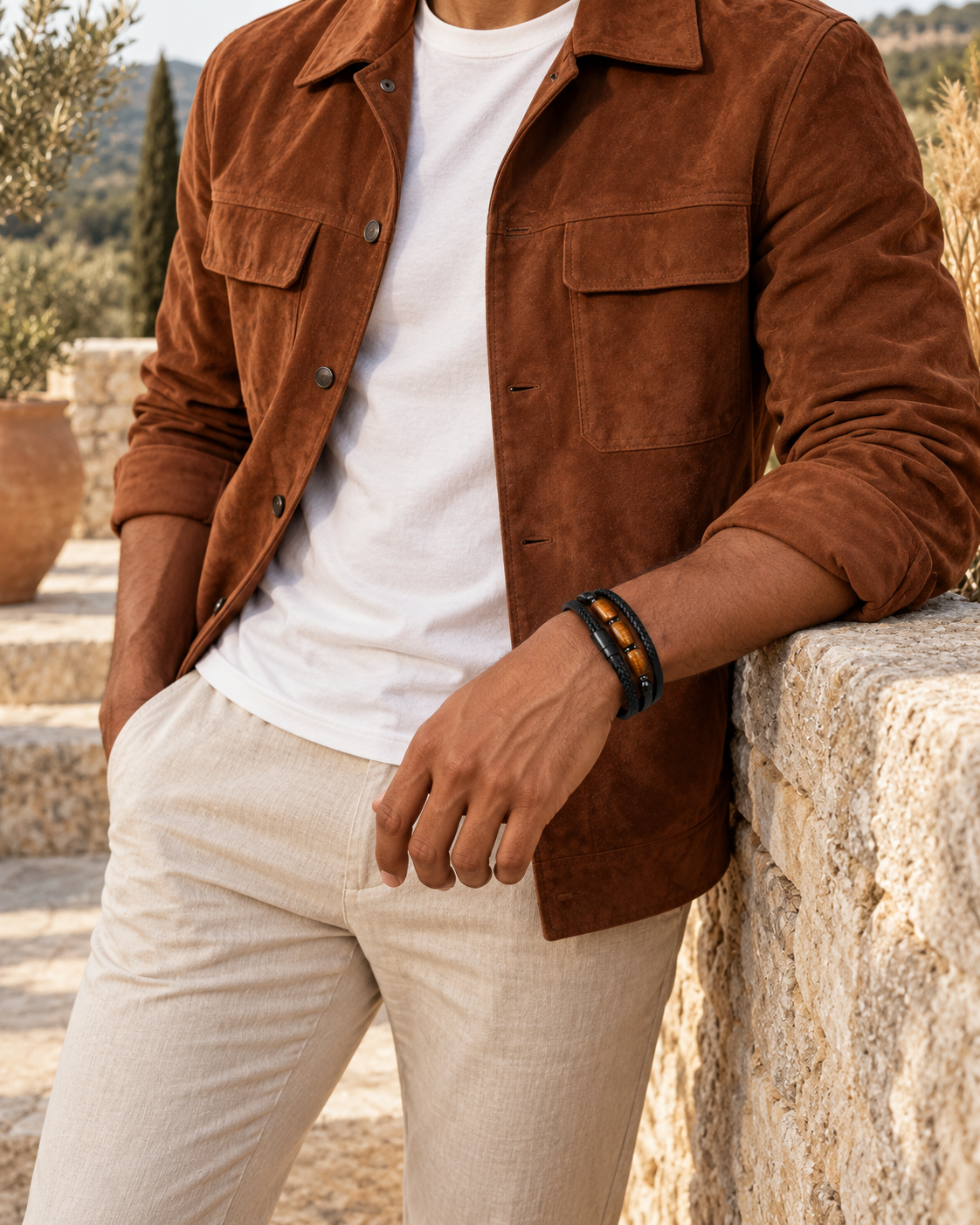 Three Stone Frame Bracelet — contextual scene
