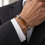Tiger Eye Bar Link Bracelet — tailored styling