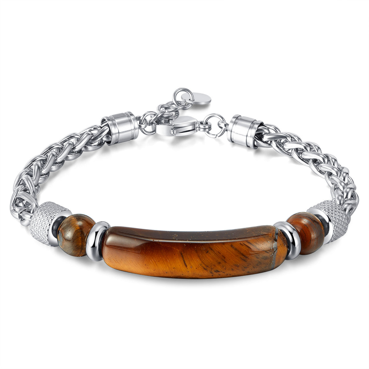 Tiger Eye Bar Link Bracelet — product view