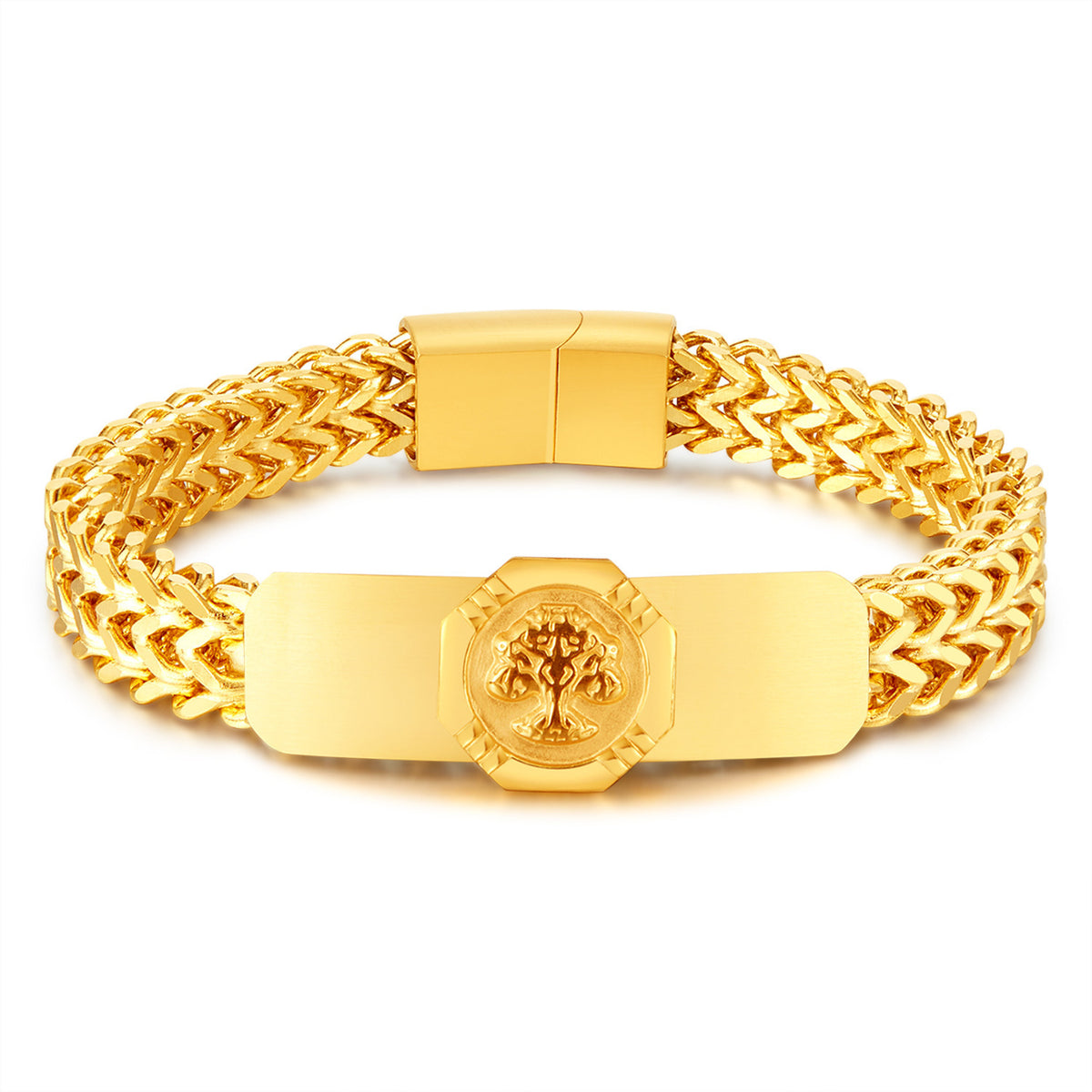 Tree Emblem Mesh Bracelet