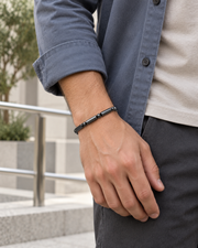 Tube Bead Cord Bracelet — styling look one