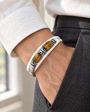 Twin Stone Braid Bracelet — tailored styling