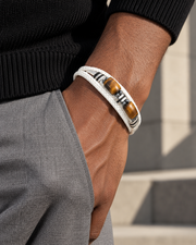 Twin Stone Braid Bracelet — casual styling