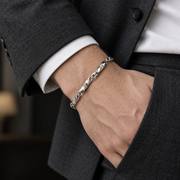 Twisted Bar Link Bracelet — tailored styling