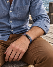 Two Tone Double Braid Bracelet — styling look one