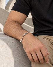Wave and Ball Link Bracelet — alternative styling
