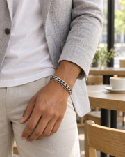 Wheat Layer Chain Bracelet — styling look one