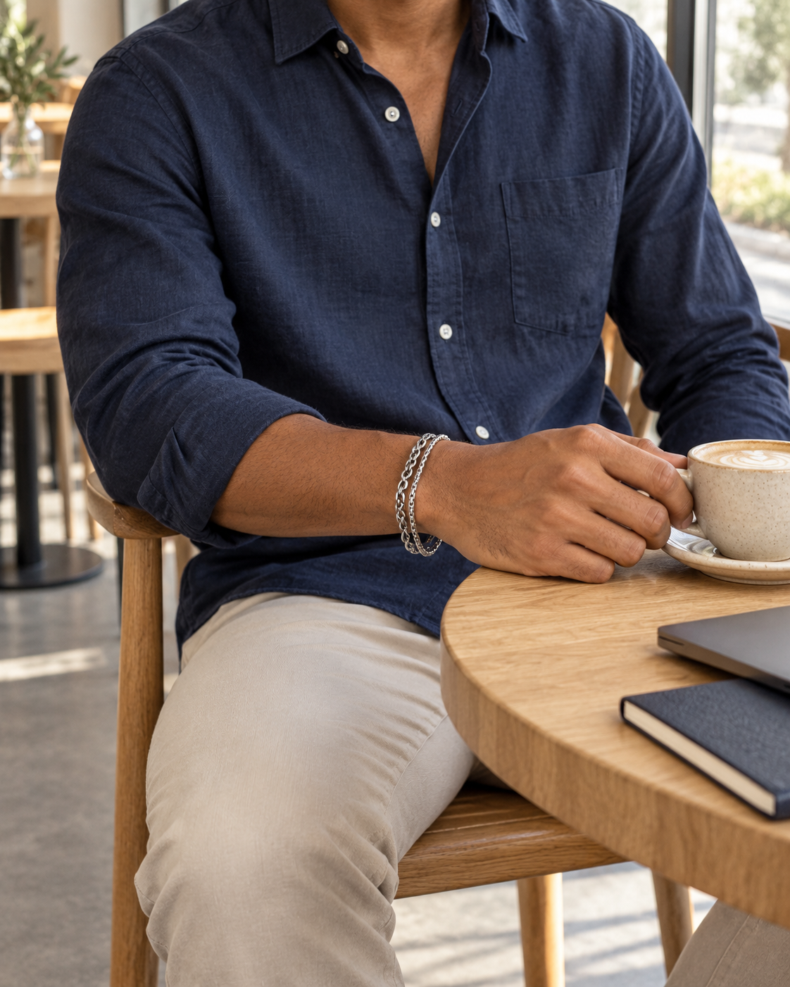 Wheat Layer Chain Bracelet — contextual scene