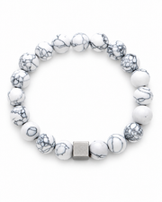 White Crackle Cube Bracelet — product view