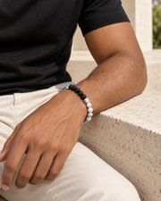 White Stone Block Bracelet — alternative styling