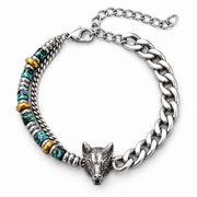 Wolf Bead Chain Bracelet — product view