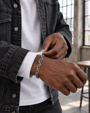 Wrapped Oval Link Bracelet — styling look one